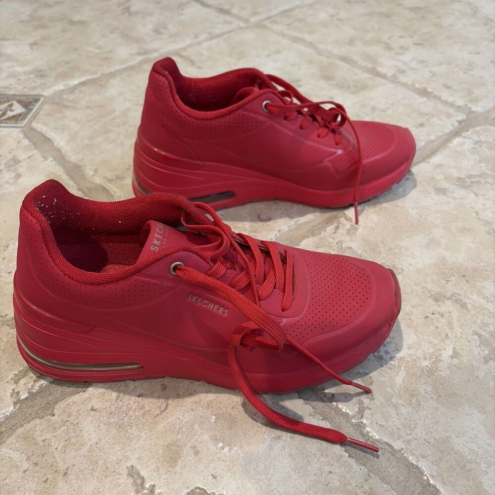 Skechers Uno Night Shades Womens Size 8.5 Red  Athletic Running Shoes Sneakers